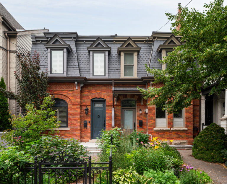 Red brick Victorian home on Simpson Ave in Riverdale, Toronto after renovation by Woodsmith Construction